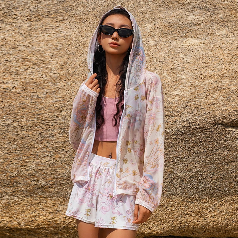 2025新款泳衣女分体裙式罩衫保守防晒运动风四件套显瘦遮肚泡温泉