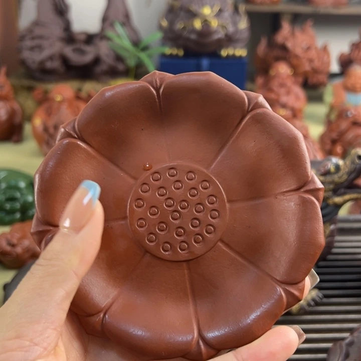 紫砂茶宠I***静紫砂莲花底座