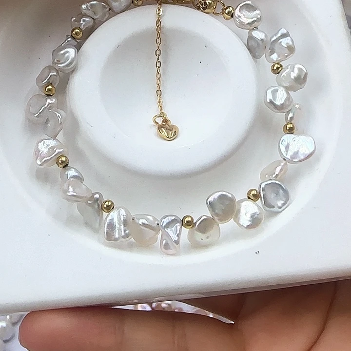 淡水珍珠银S925镶嵌颈饰