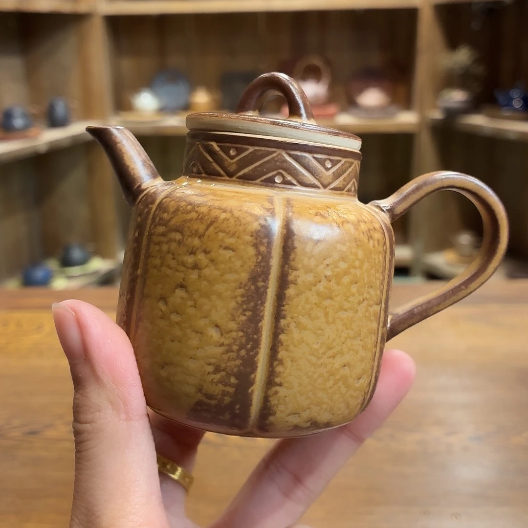 柴烧老岩泥高温茶器皿