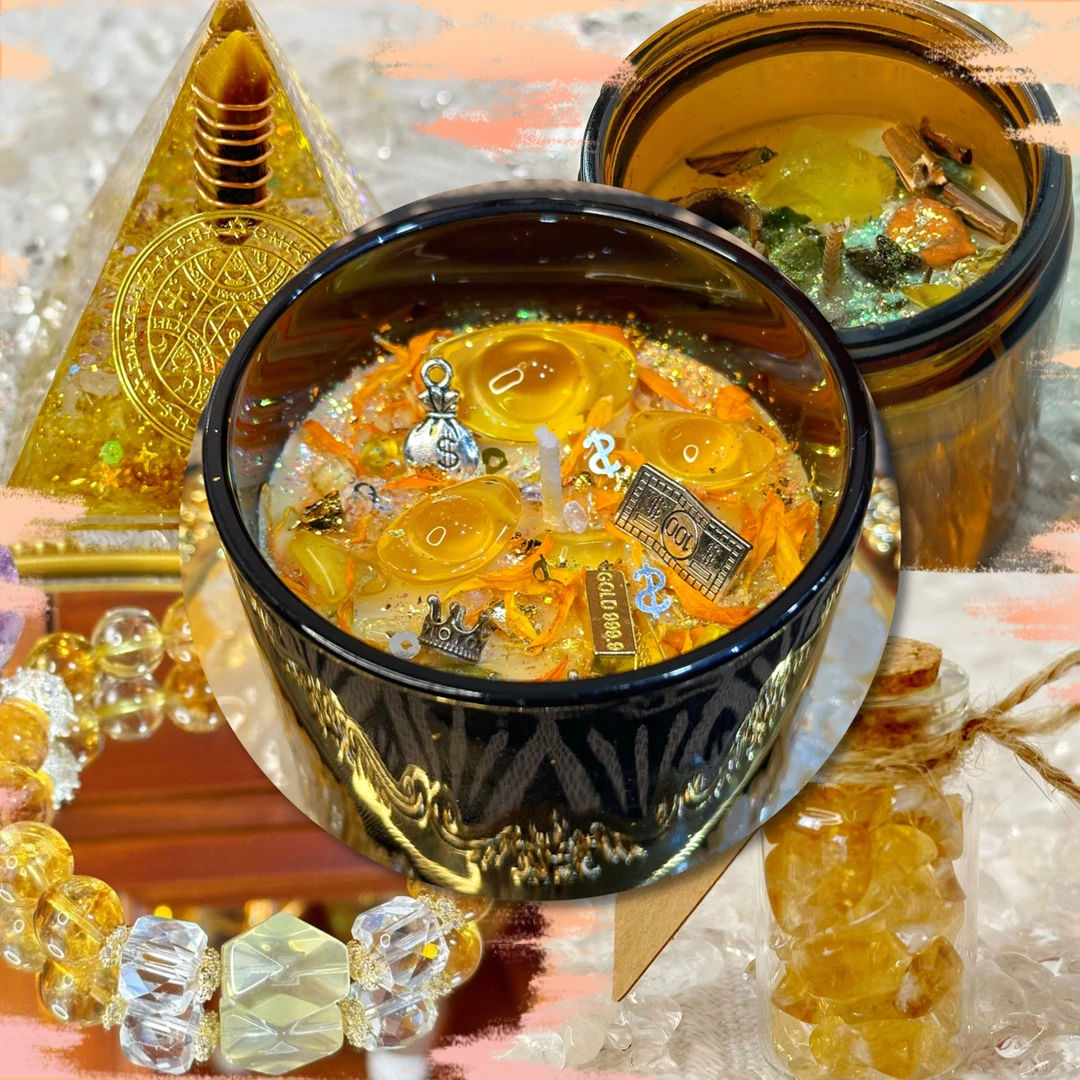 星辰能量STAR 金钱风暴 财富至臻礼包 许愿显化香薰蜡烛手链摆件