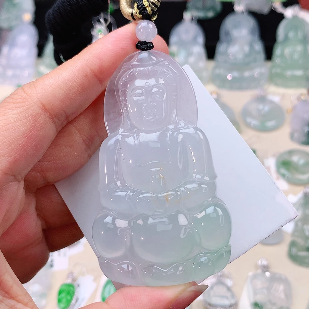 翡翠挂件未镶嵌观音