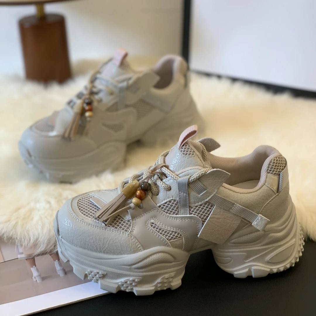 厚底炸街休闲女鞋2025秋季新款显脚小爆款学生百搭时尚小众老爹鞋