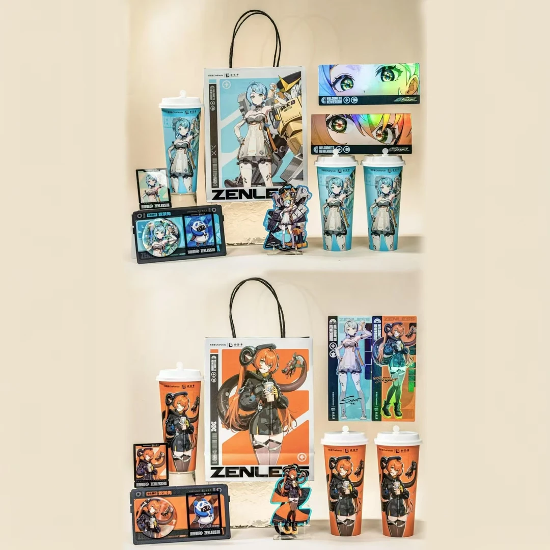 茶百道绝区零联动周边镭射票吧唧透卡亚克力挂件席德奥菲丝鬼火