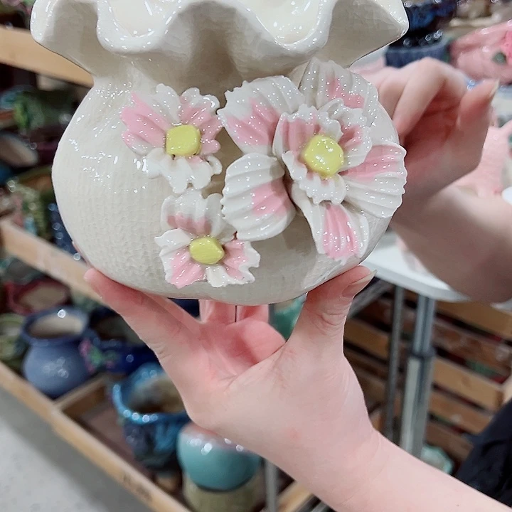 有孔，凑单福利满10元发货陶瓷多肉花盆！