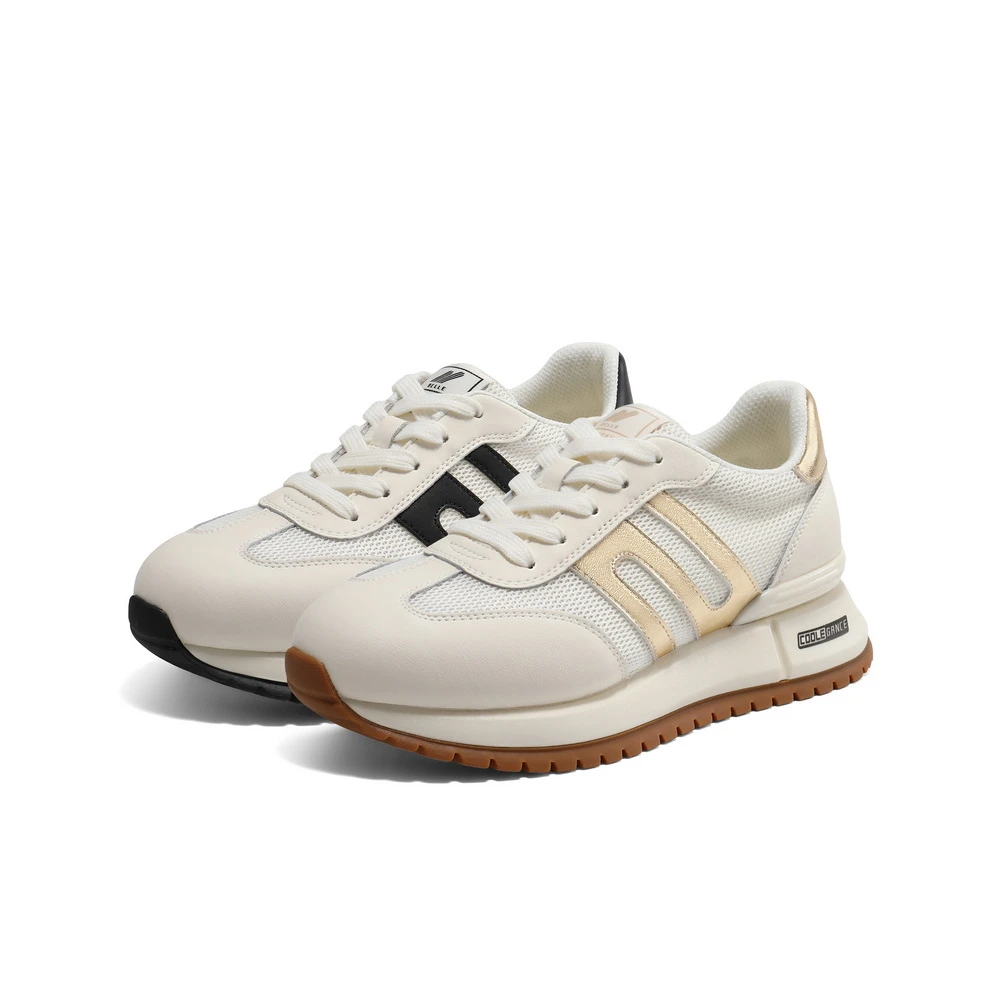 【张凌赫同款】百丽小金甘2.0网面跑道复古休闲鞋D5P2DBM5