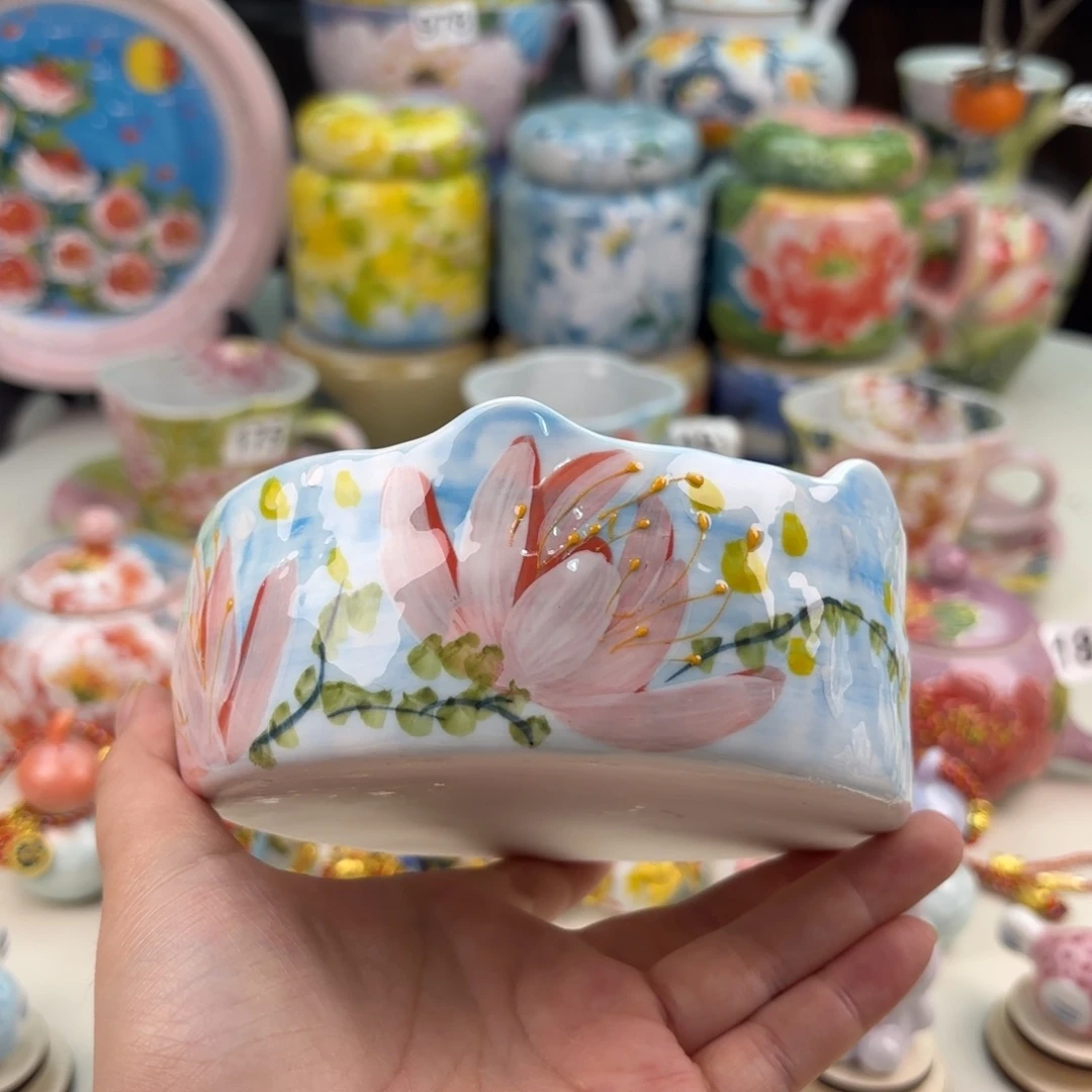 景德镇手绘高温釉下彩陶瓷茶具