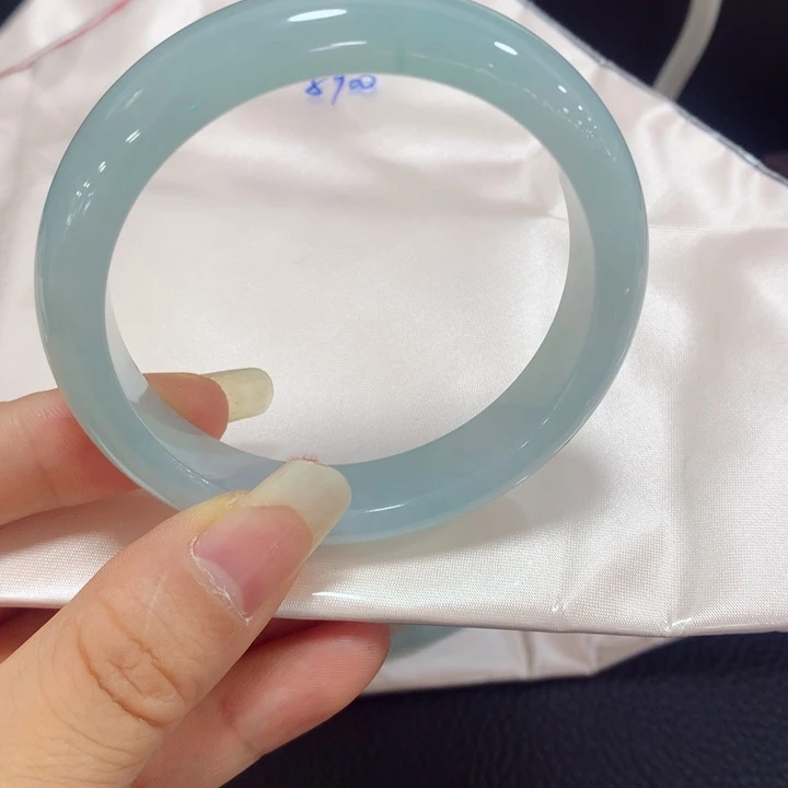 定制翡翠未镶嵌525354糯冰蓝底