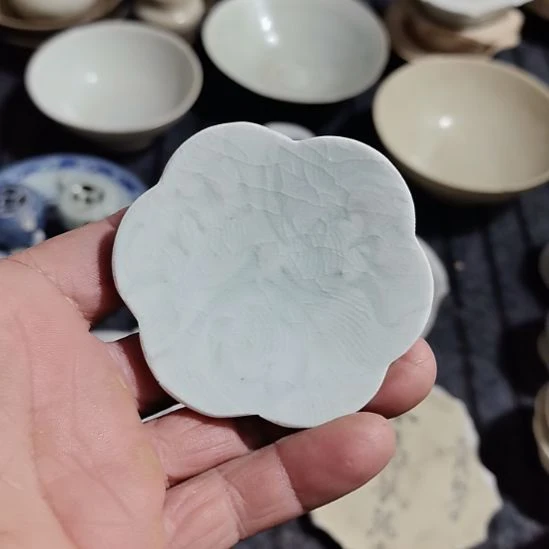瓷片青花影青杯垫学习标夲