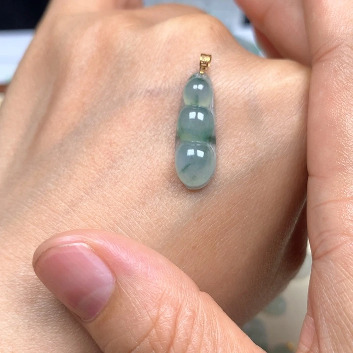 【闪购商品】翡翠18K金镶嵌吊坠(不含链)