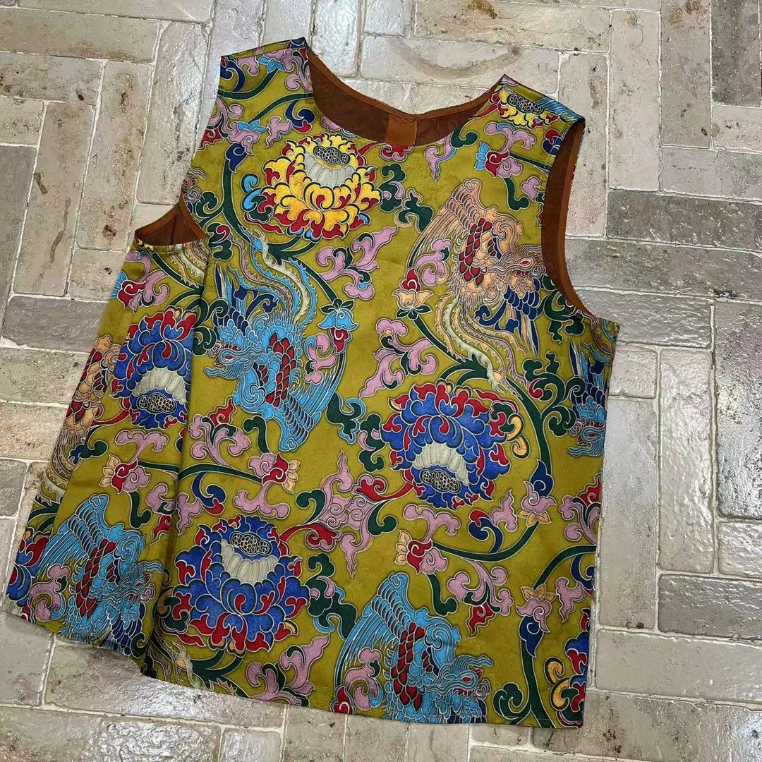 Mozch 重磅定制人S香云复古时髦双面穿上衣背心马甲【长60】