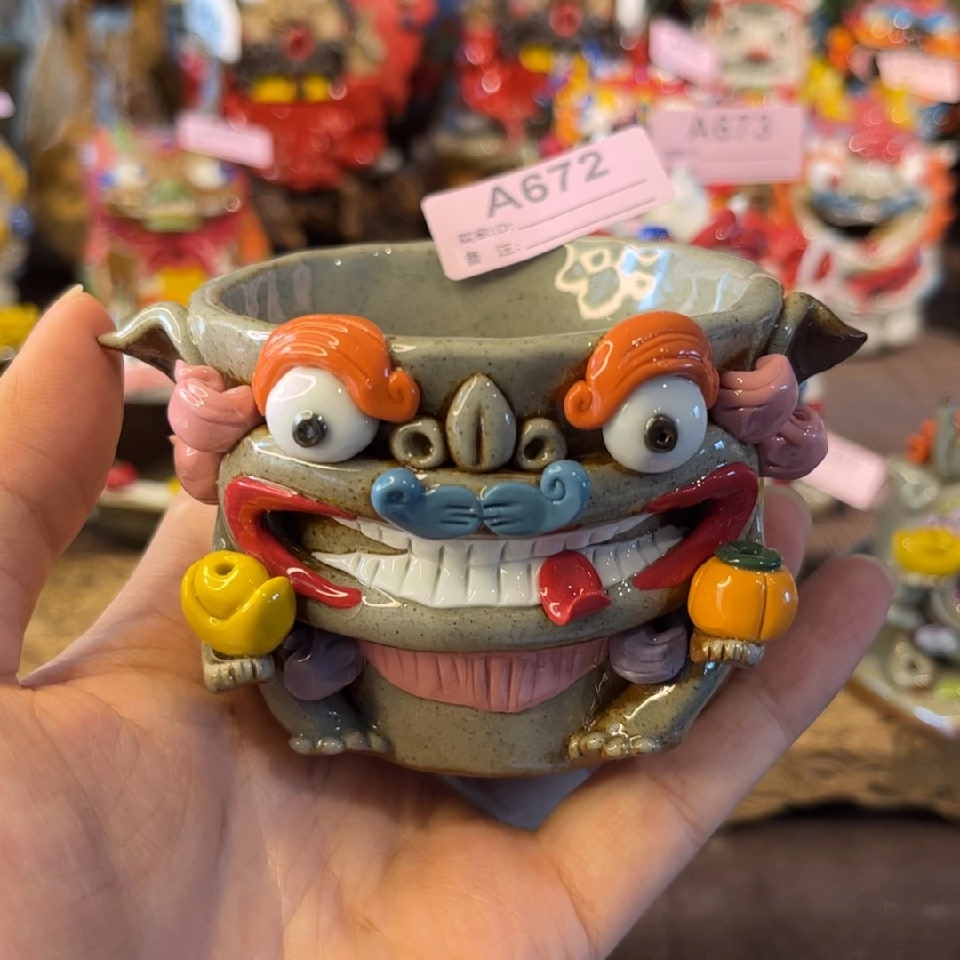 知***智泥塑纯手工茶宠摆件