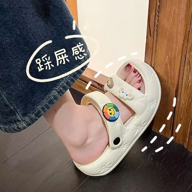 踩屎感凉鞋女外出新款夏季外穿运动厚底风时尚高跟两穿拖鞋女款