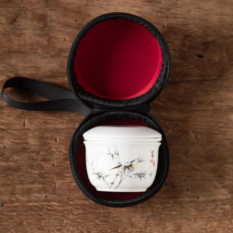 南极 人旅行茶具迷你便携式快客杯户外露营一壶一杯陶瓷泡茶壶茶