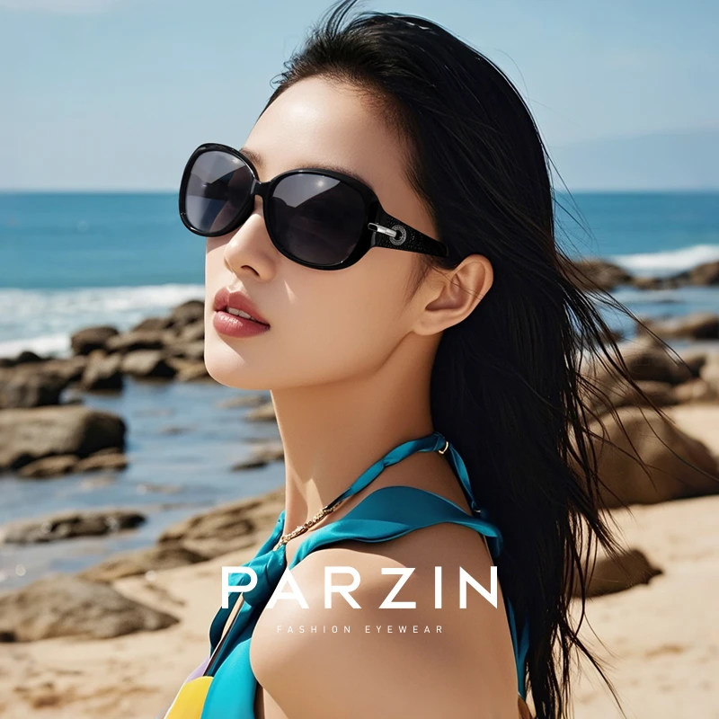 帕森经典墨镜偏光女时尚优雅水钻大框潮太阳镜司机驾驶镜PZ6214