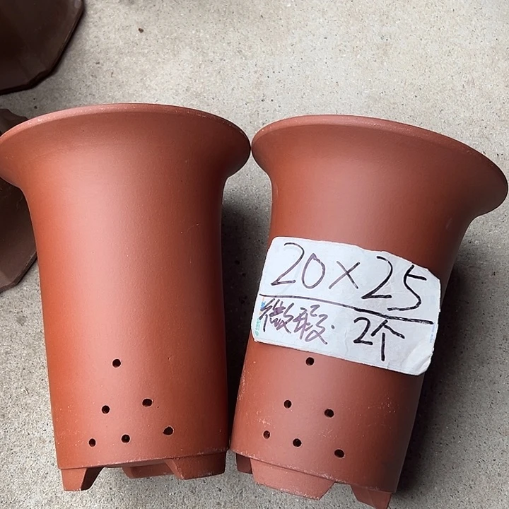 紫砂花盆宜兴紫砂花盆厂家直销2只