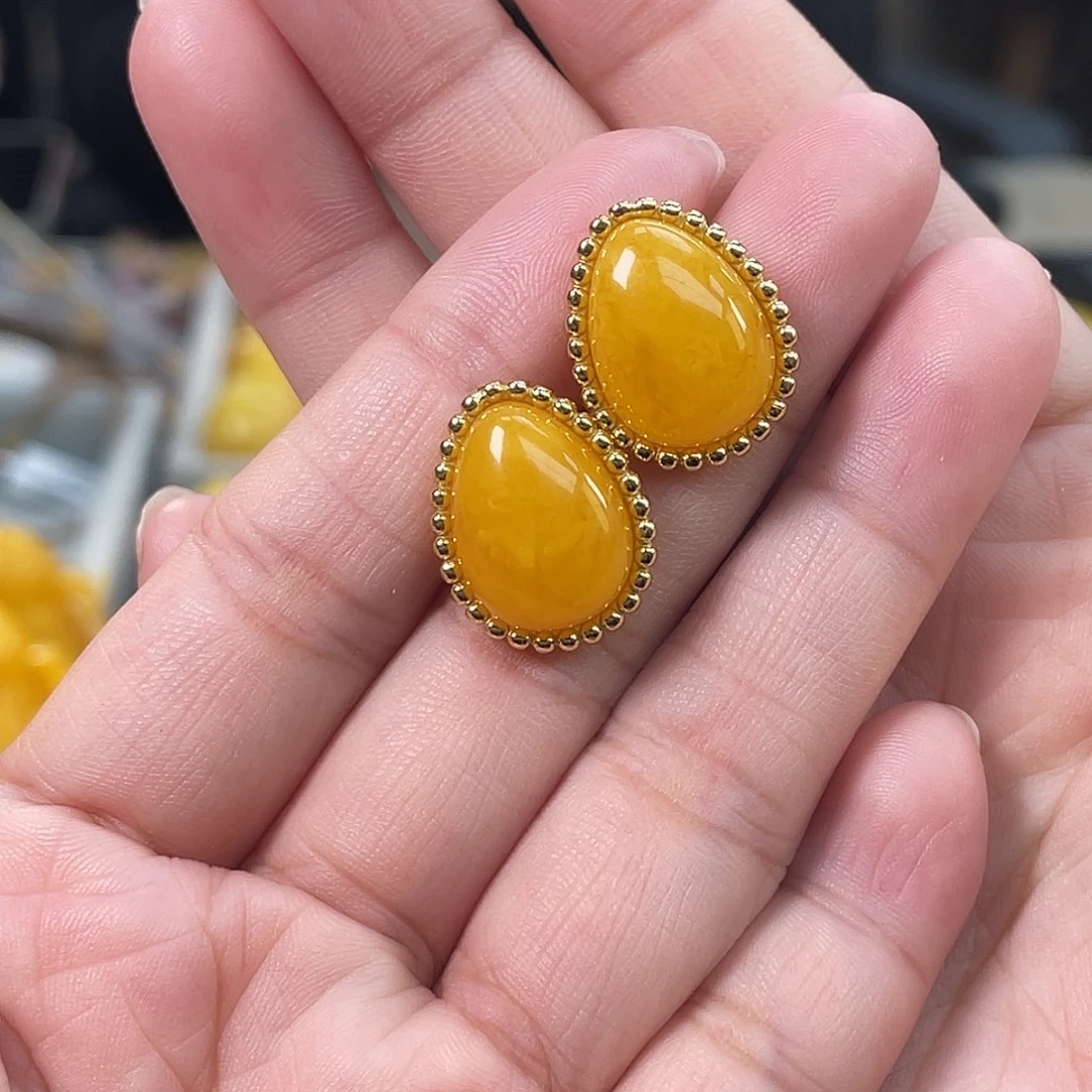 琥珀银S925镶嵌珠宝奇石多样性发其一h