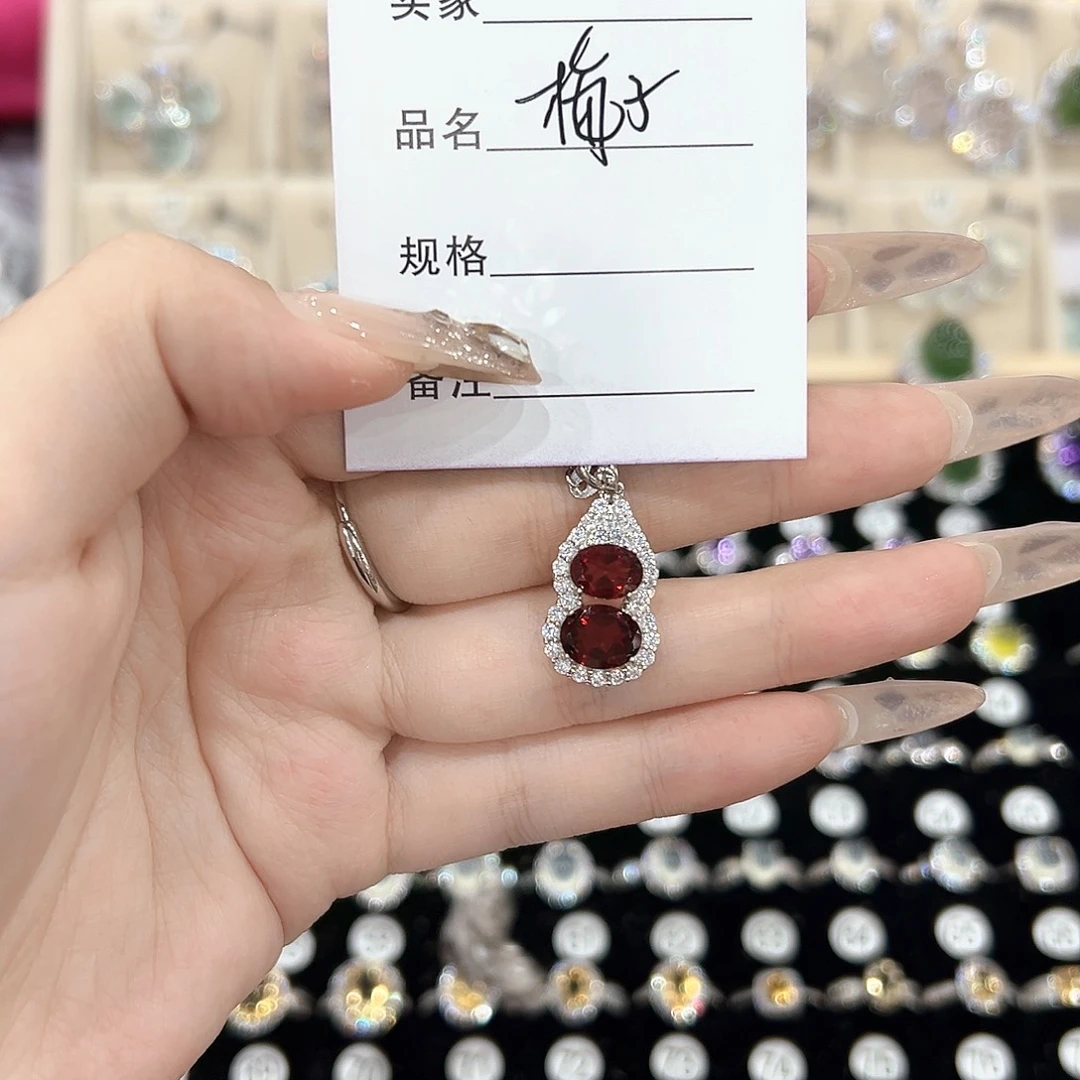 梅***子黄晶戒指银S925镶嵌