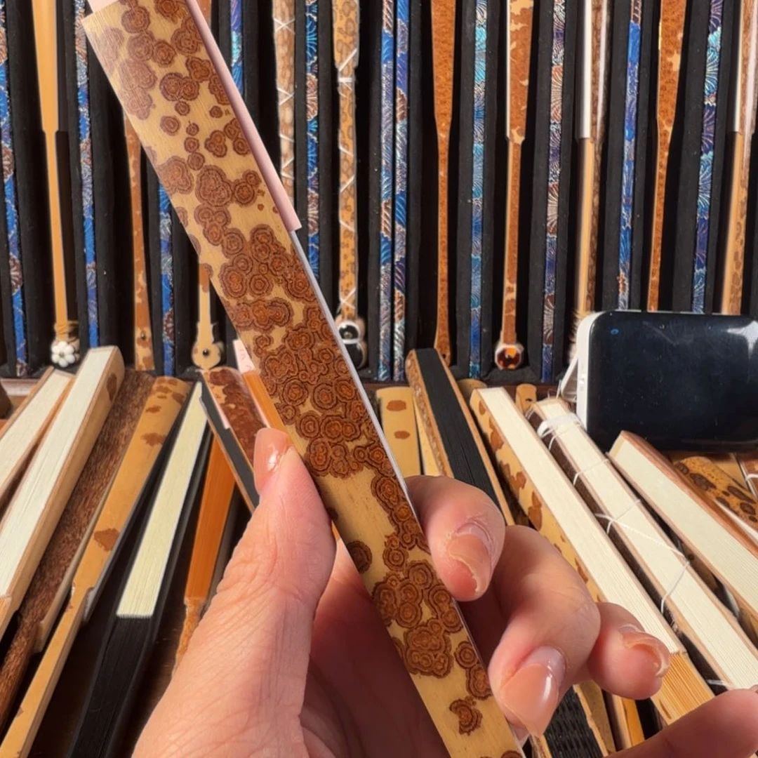 扇子潘*梓兵哥扇艺斑竹折扇