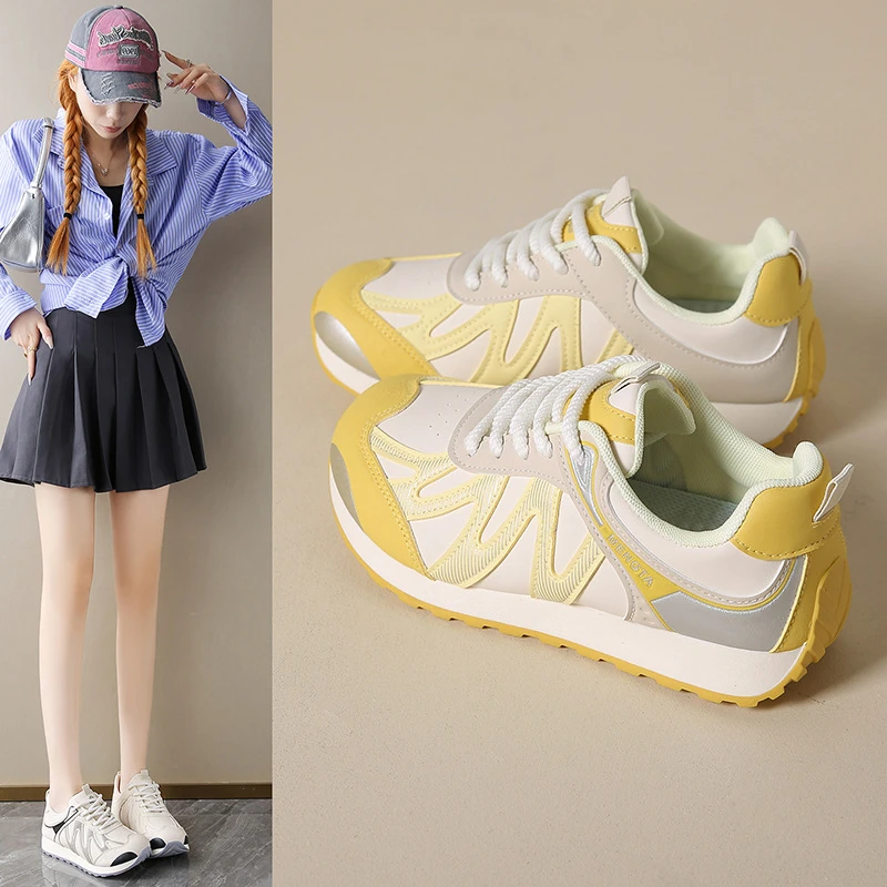 阿甘鞋女款2025新款百搭爆款小白鞋透气休闲运动夏季韩系女板鞋