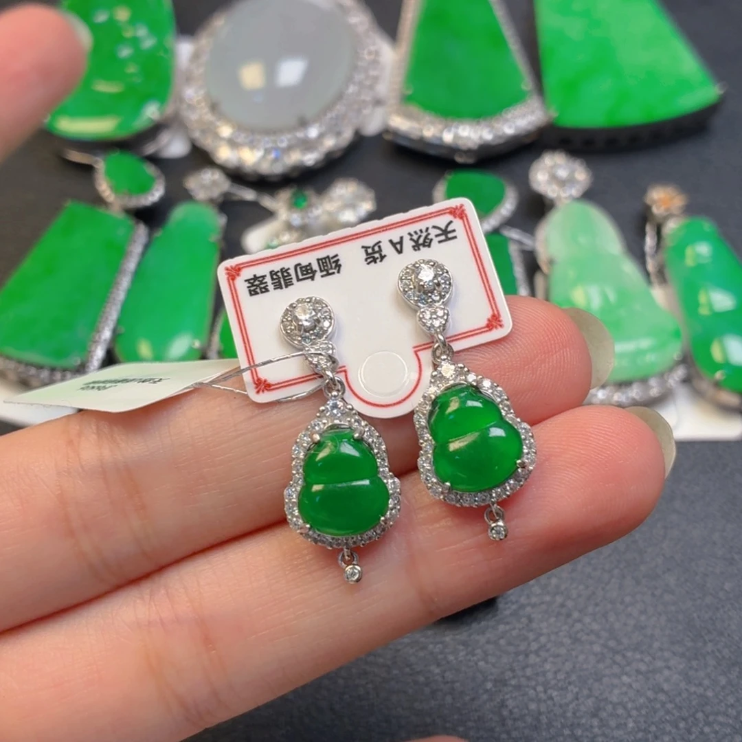 翡翠银S925镶嵌颈饰