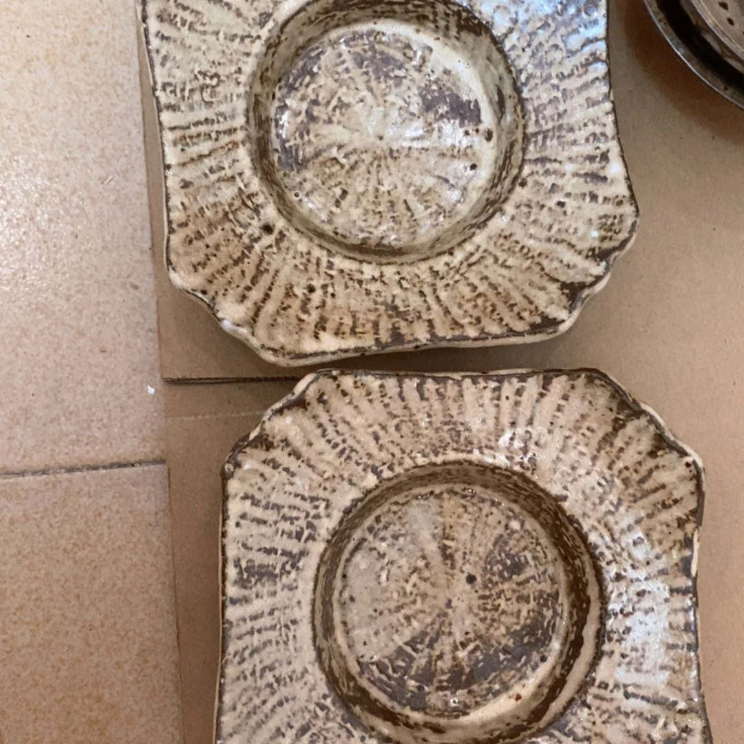 今囍陶器粗陶餐具2件