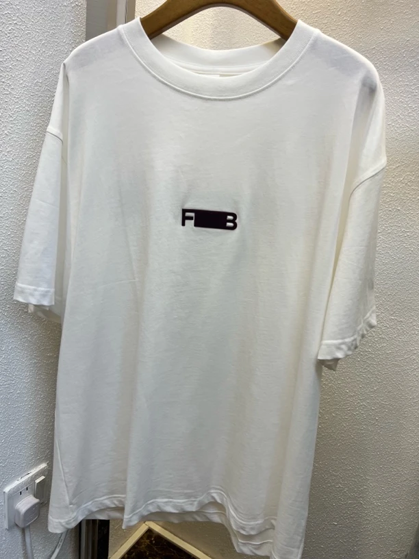 宽松休闲五分袖夏季多色LOGO胶标圆领短袖T恤男女款