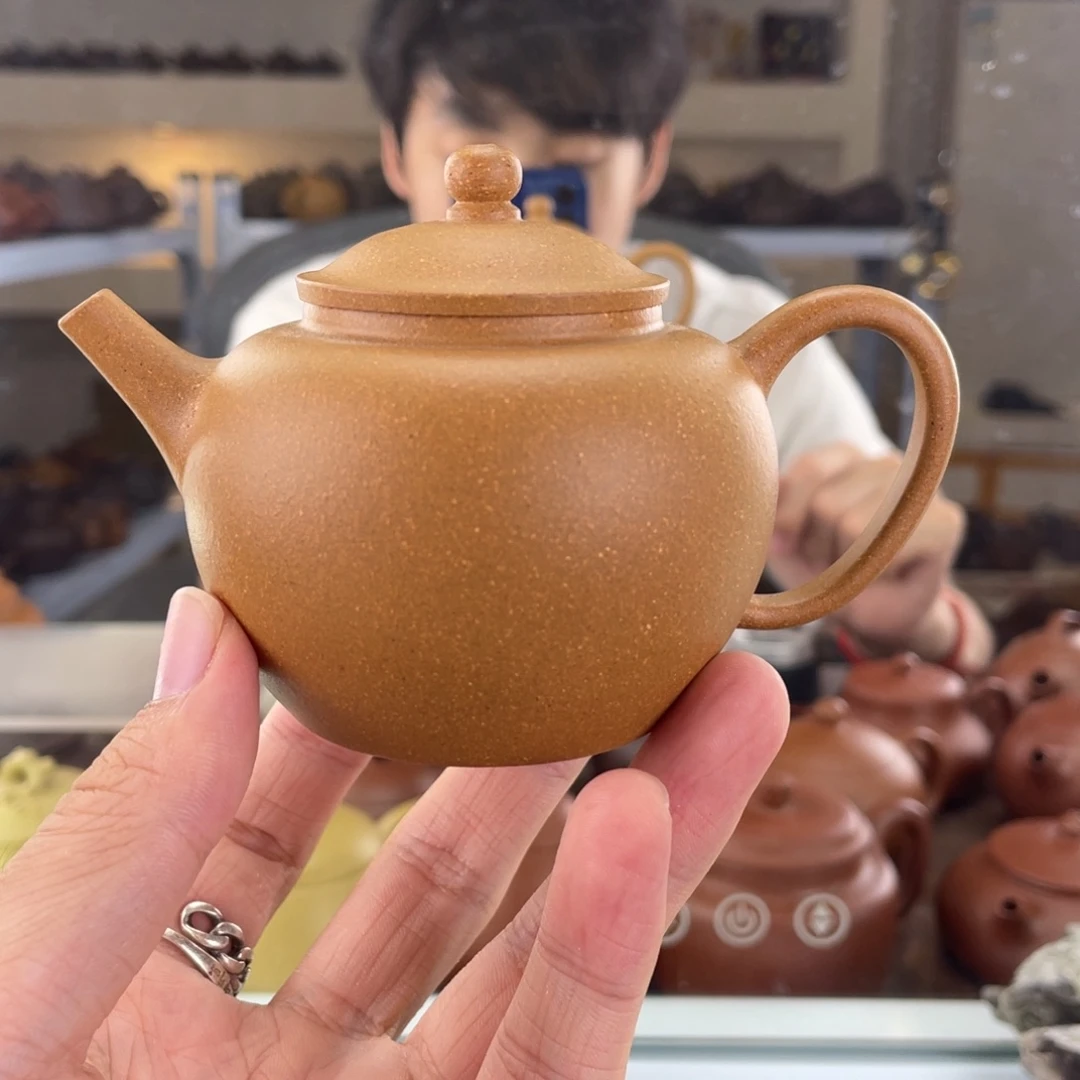 茶壶紫砂150cc金黄段茶壶