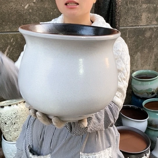 紫砂花盆正品口25高22
