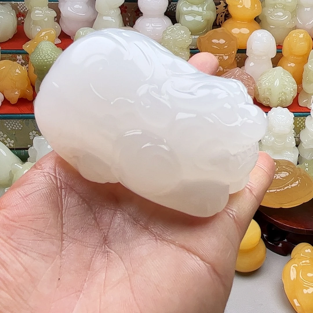 愿***愿石材貔貅手把摆件