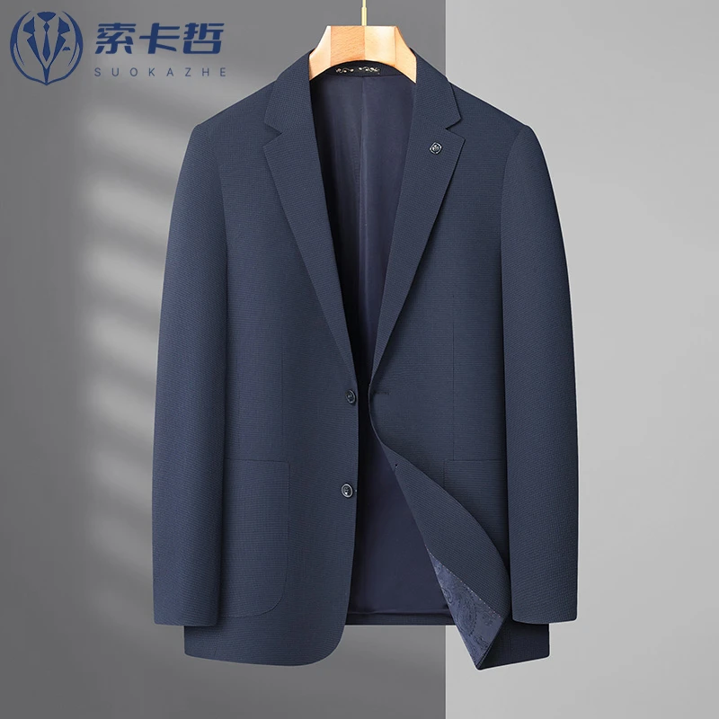 大码男士春夏款西装胖子商务休闲单西肥佬特大号宽松加肥加大西服