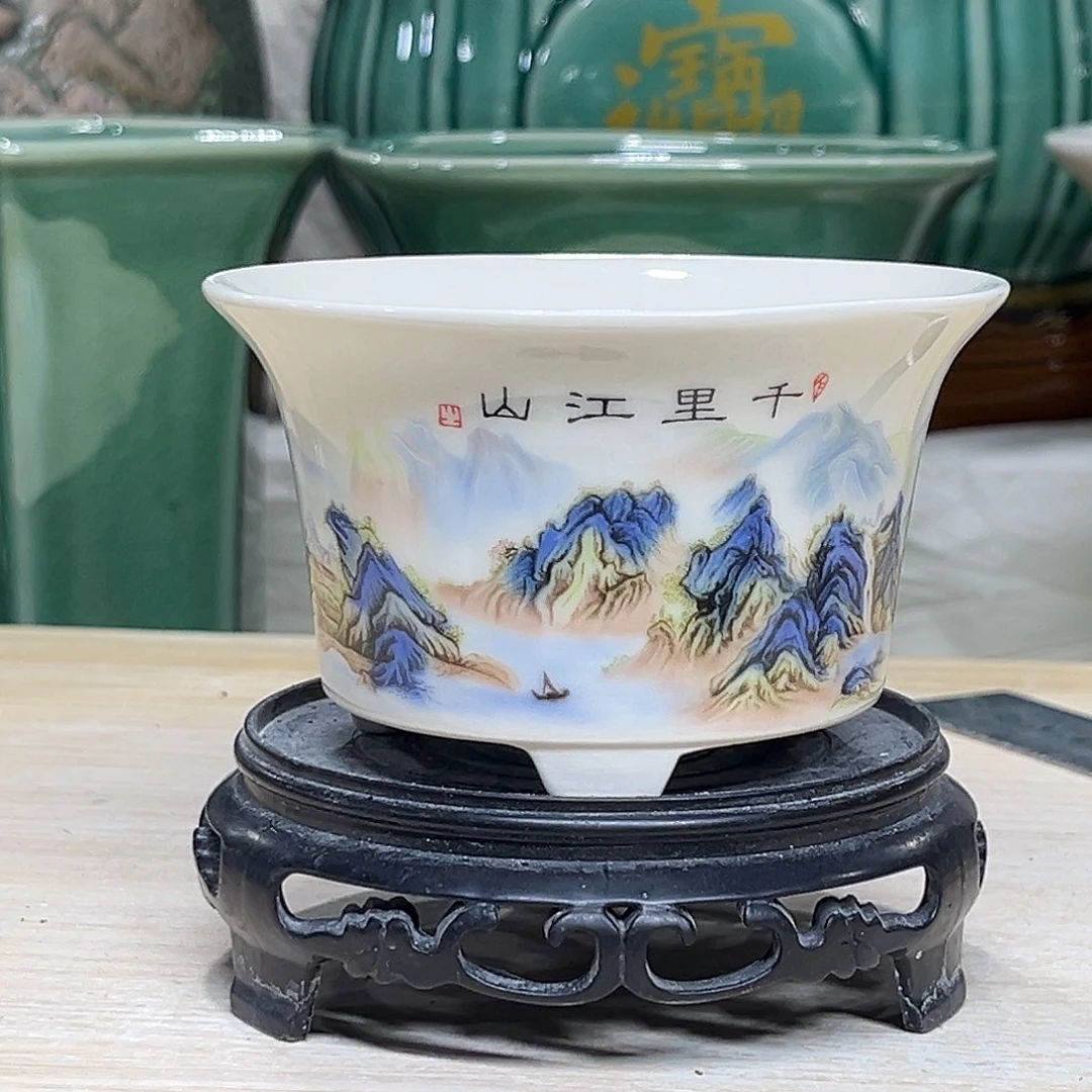 陶瓷绿植多肉微瑕花盆口径10*6