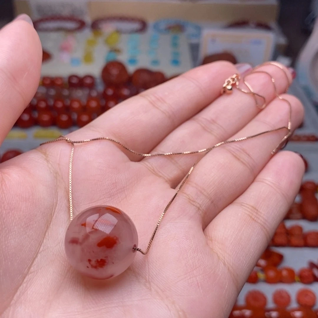 冰飘南红玛瑙S925