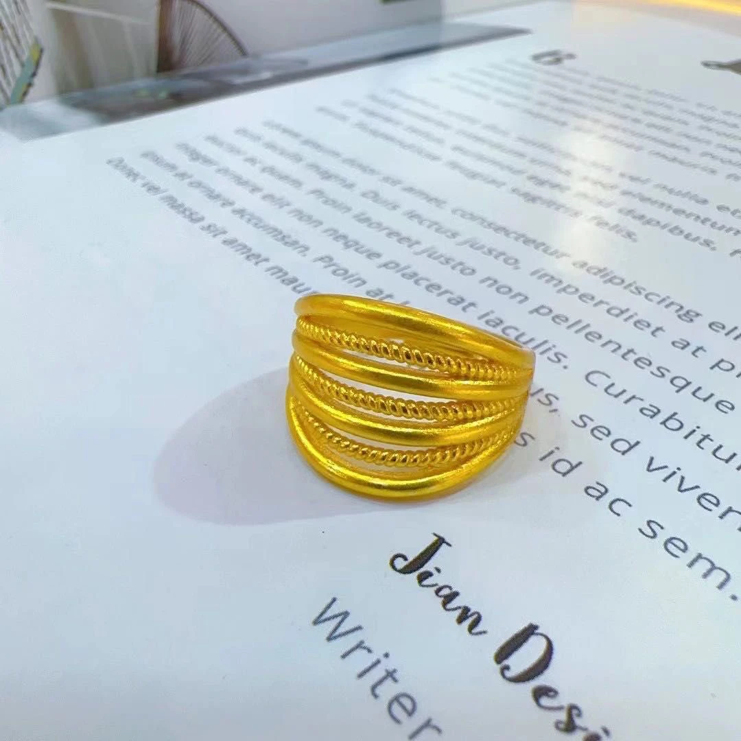 铜合金戒指 戒指金色时尚气质女款欧美美女戒指百搭