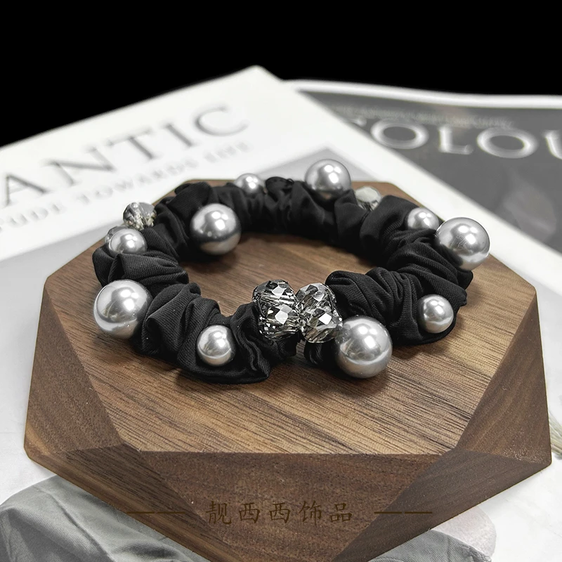 【LXX靓西西】365发圈高弹力珠珠优雅气质面膜发圈