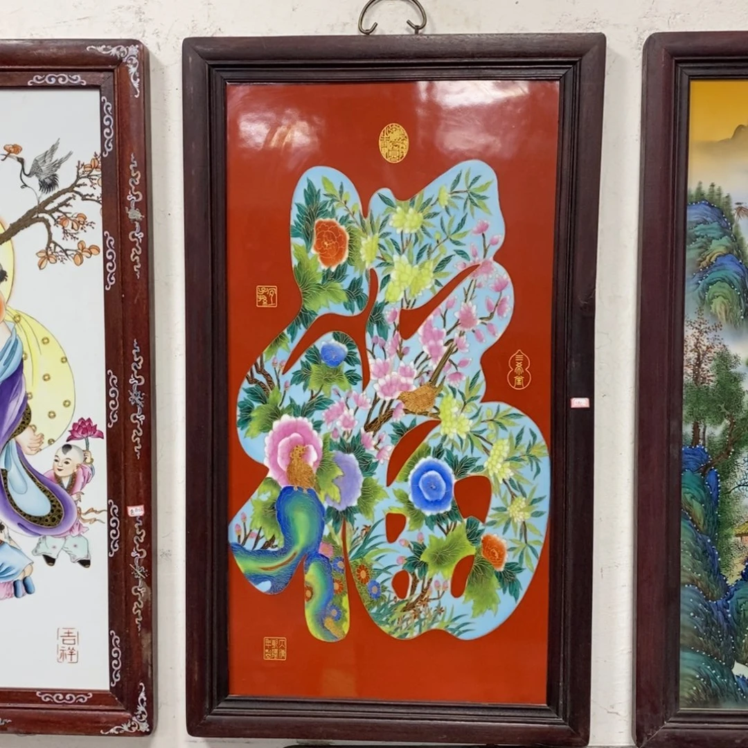 瓷90*52 景德镇瓷板画柴窑烧制