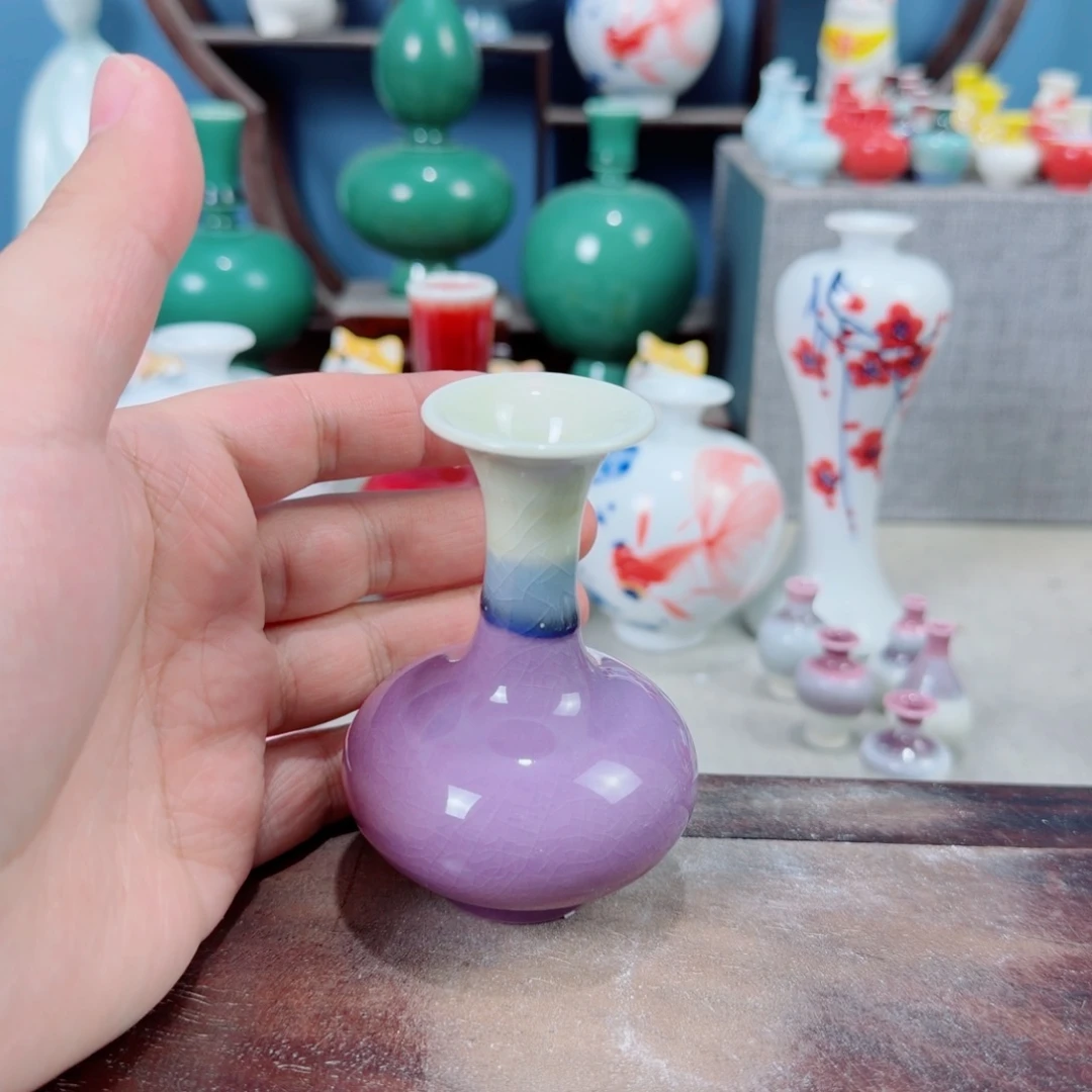 陶瓷手工小花器摆件
