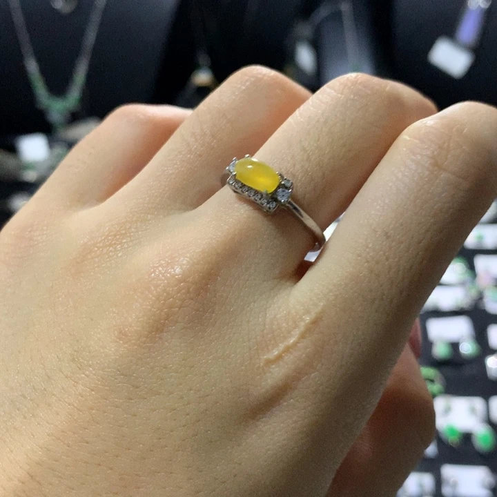 翡翠银S925镶嵌戒指