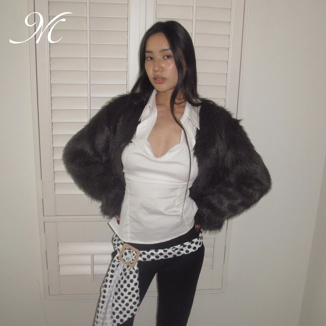 人造皮草 Luuma 2025年冬季新款高级轻奢摩莱环保皮草毛毛外套女