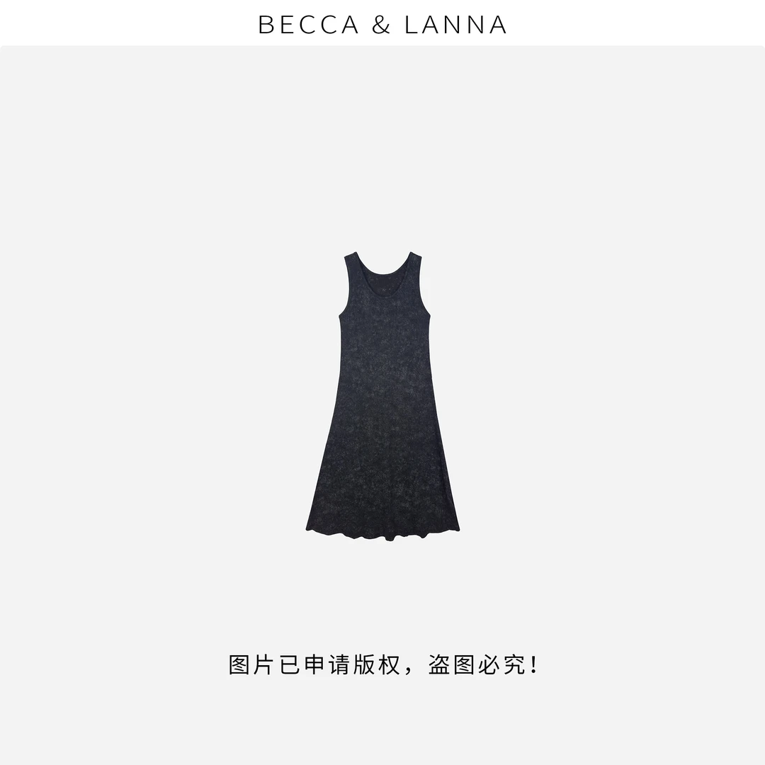 D0260 女士夏季休闲气质U领微喇背心连衣裙 女装Y20