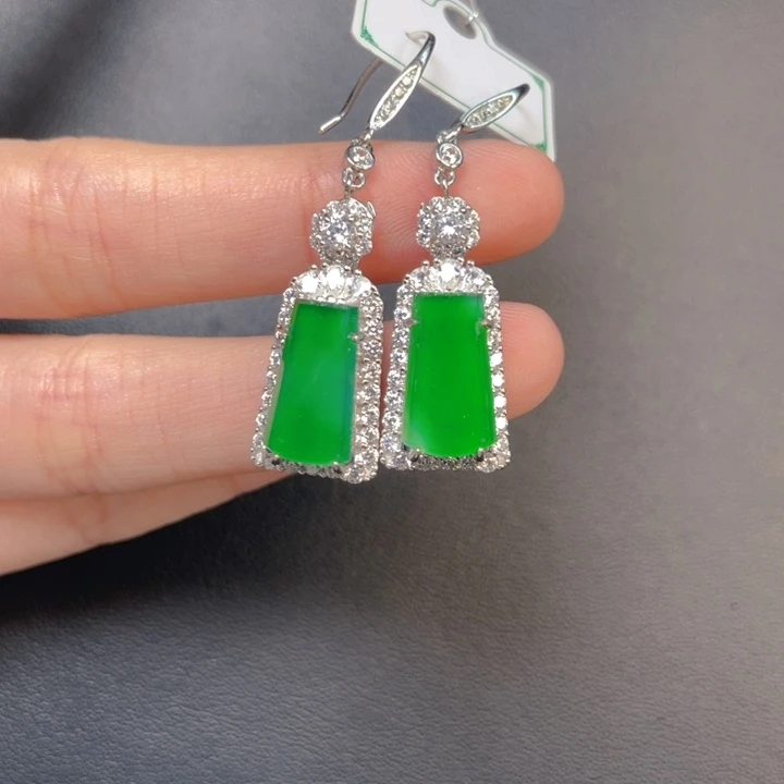 翡翠银S925镶嵌吊坠(不含链)