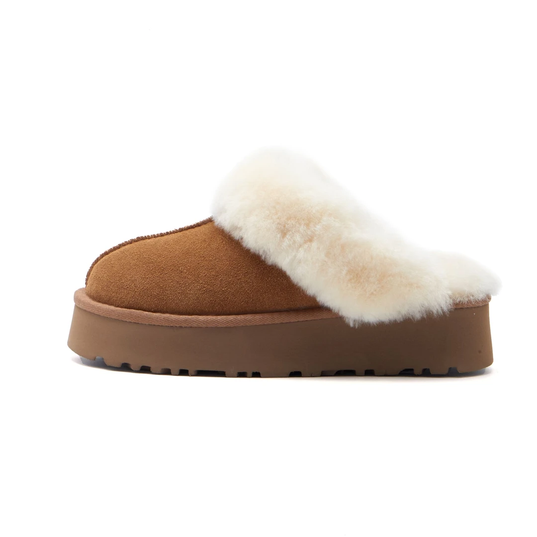 【星拖-厚底】羊皮毛一体雪地靴