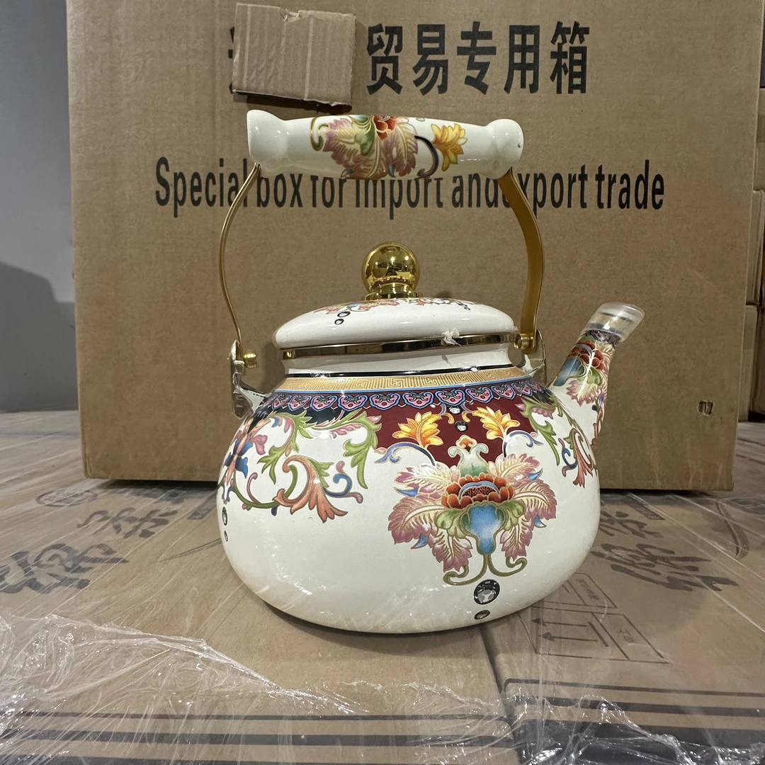珐琅搪瓷茶壶凉水壶开水壶烧水壶热水壶奶茶壶3 LD