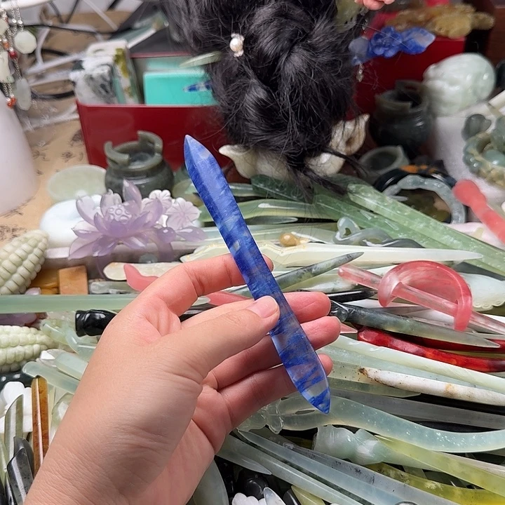 蛇纹石玉合金发饰