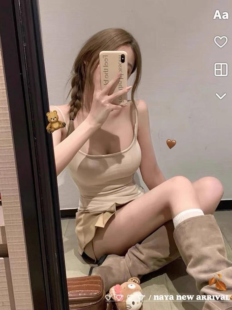 【超绝显大漫画胸】细带可拆杯磨毛外扩长款美背