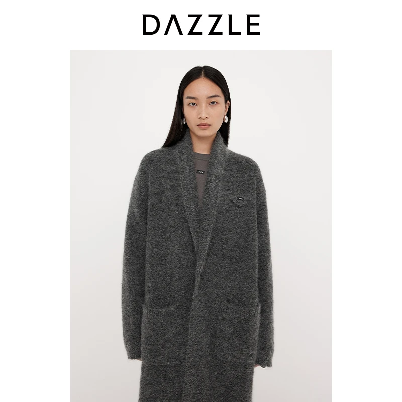 DAZZLE地素针织长袖长开衫2J1E5391F
