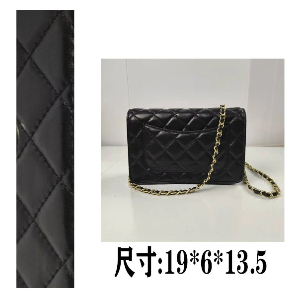 PG041 25新款黑色21k发财woc高端定制皮肩单肩斜挎包