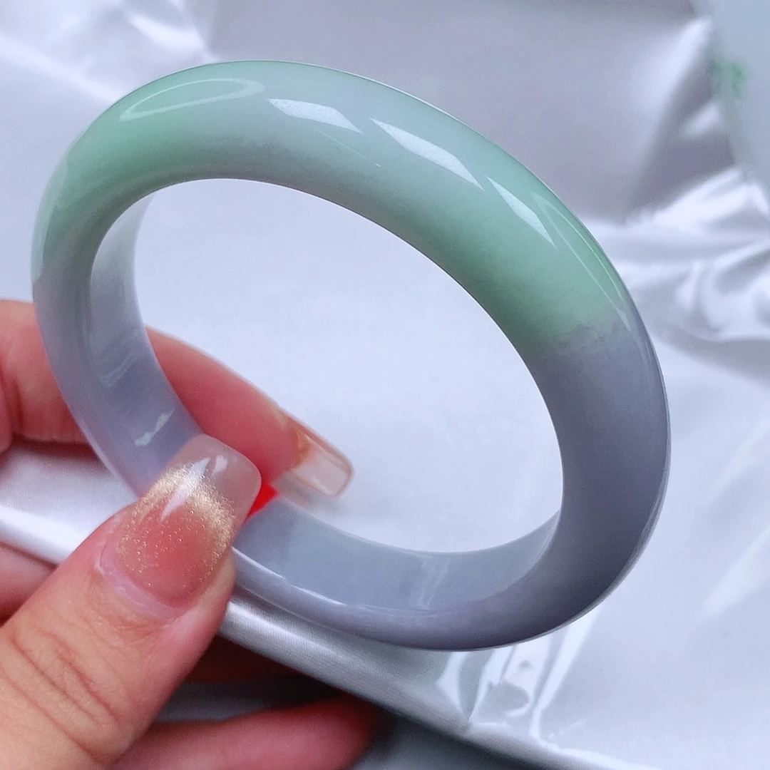 翡翠未镶嵌手镯00124正56