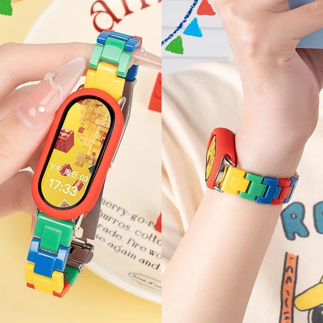 多巴胺适用于小米手环10表带9/8快拆款高颜值树脂玩具总动员表带