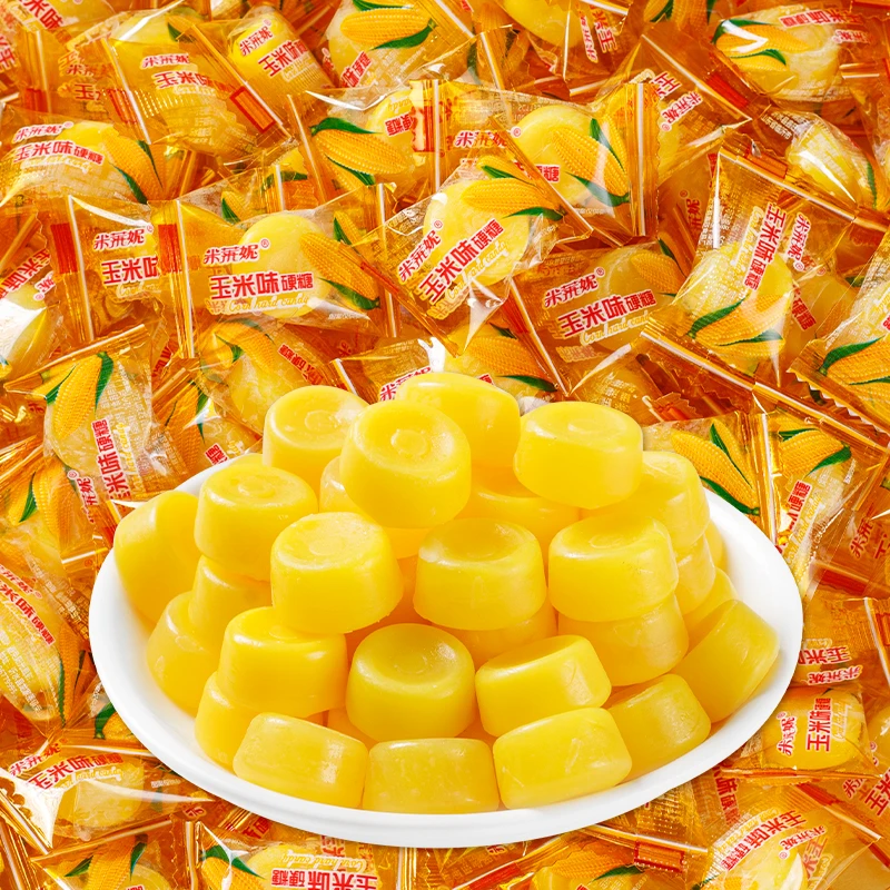 【100颗1袋500g】香浓玉米味硬糖结婚喜糖批发怀旧解馋零食水果糖果